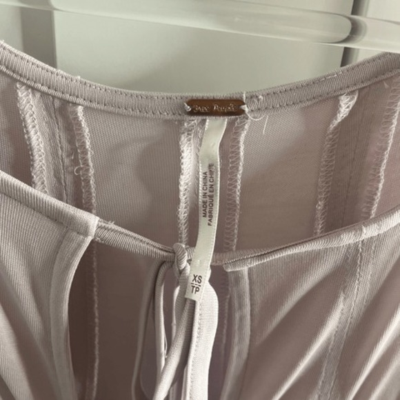 Free‎ People Sasha Tunic Top Lilac Purple Oversized Pintuck Size XS - Picture 5 of 13